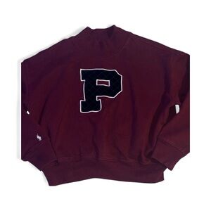 POLO RALPH LAUREN
Kids' Mockneck Jersey Sweatshirt In Classic Wine kids 8-10